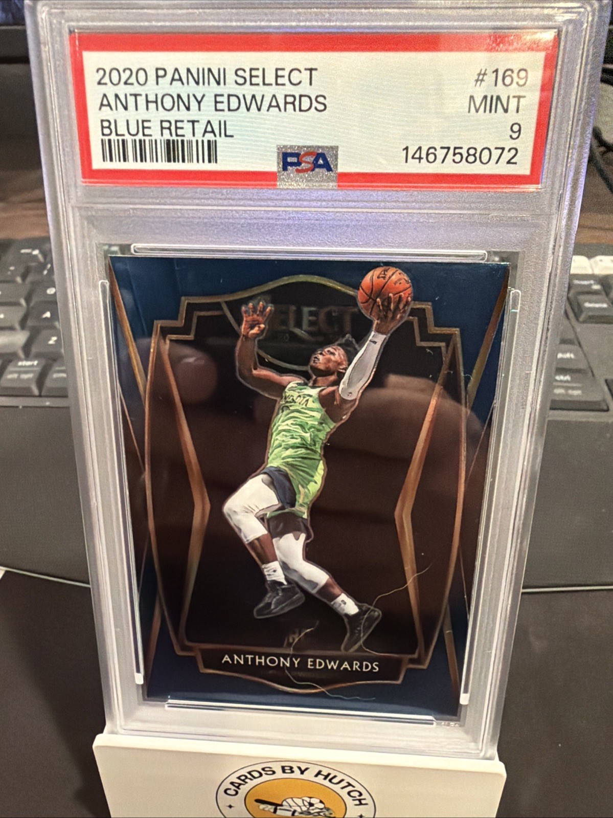 2020-21 Select Blue Retail Anthony Edwards #169 PSA 9 view 1
