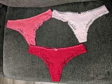 Victoria's Secret Thong Panties, Lot of 3, Size Large