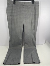 Nine West Pants Womens 16 Gray Glen Plaid Barely Bootcut Mid Rise Career NWT