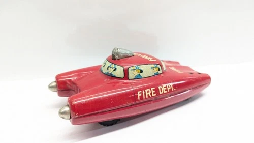 FIRE CHIEF JAPAN MARX FRICTION FUTURISTIC SPACE AGE FIRE CHIEF CAR W/ SIREN RARE