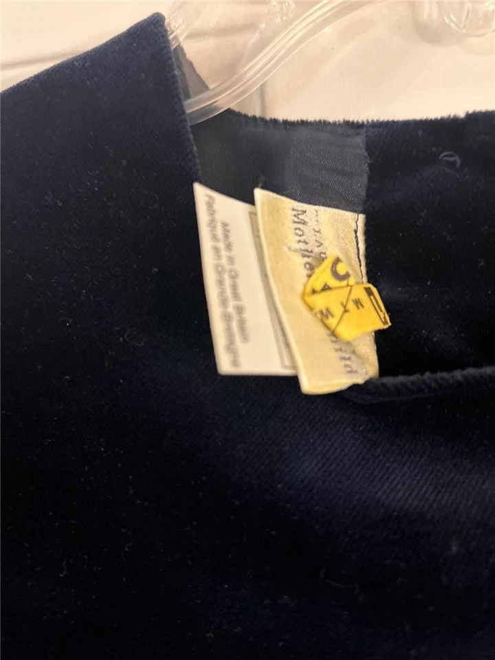 Vestido de fiesta vintage de terciopelo azul madre e hijo LAURA ASHLEY con faja 8 años Foto 3 de 4