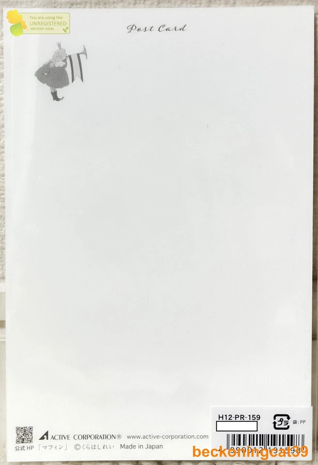 Tarjeta postal de magdalenas dulces activos Kurahashi Rei niña regalo HECHO EN JAPÓN Foto 2 de 2