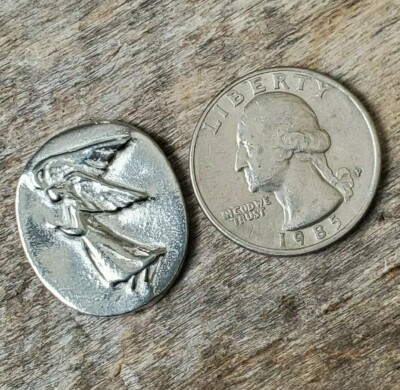 小物 k-angel V+K Angel in My Pocket Coin Token Charm pewter USA protection