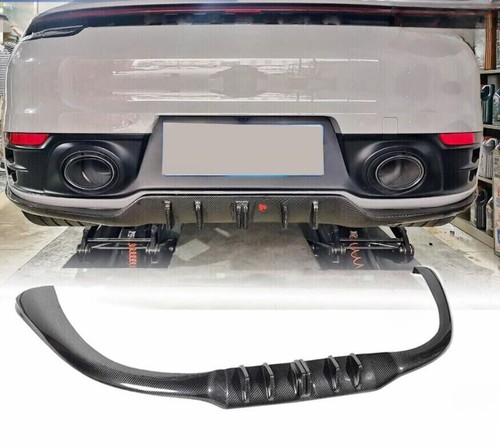 Carbon Fiber Rear Bumper Diffuser Lip Spoiler For Porsche 911 992 2019-2023 - Picture 1 of 8