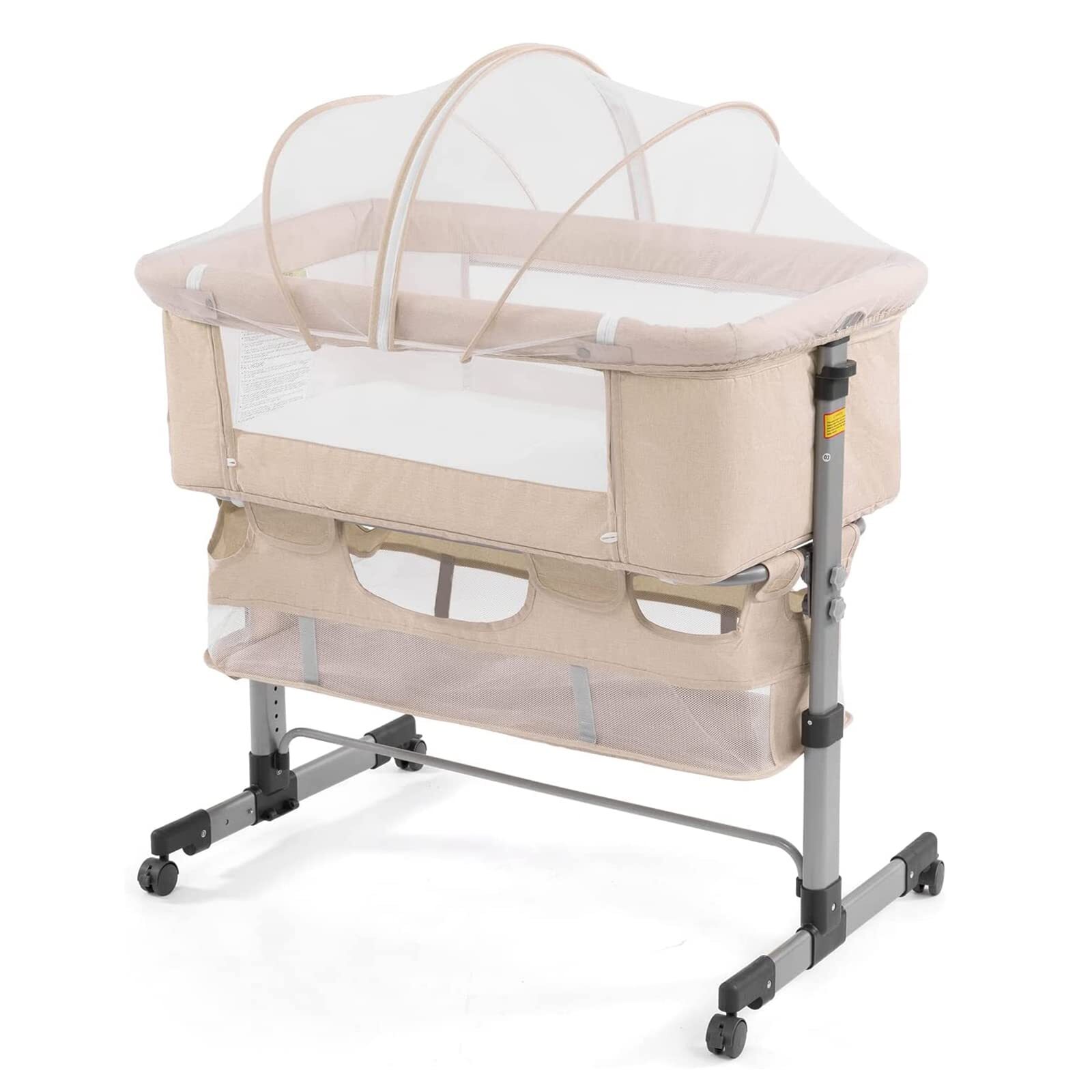 3in1 Bedside Crib for Girl or Boy, Bedside Sleeper for Baby Portable and Adju...
