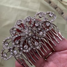 Bridal Wedding Rhinestones Metal Hair Comb 4  Prom Formal Pageant