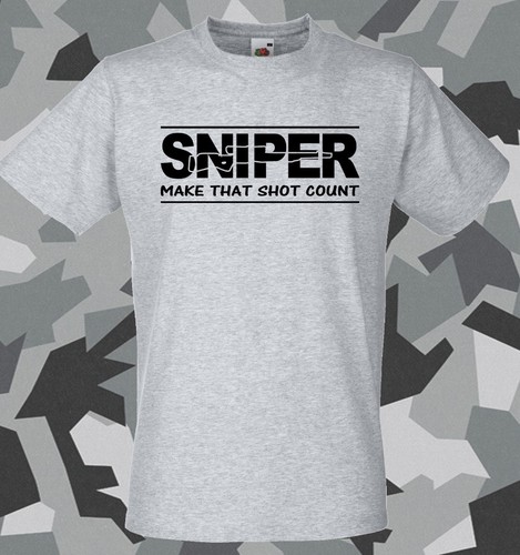 Sniper mens t shirt, army shooter 