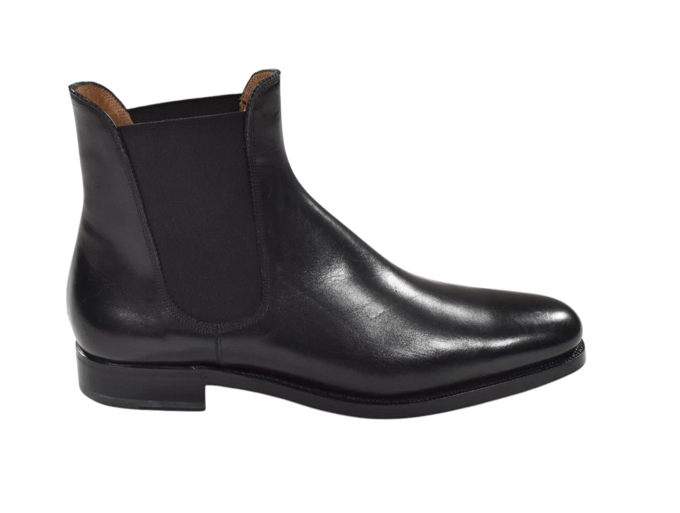 Botas Chelsea Ralph Lauren Etiqueta Púrpura Cuero Negro Penfield 10.5 Nuevas $1500 Foto 2 de 4