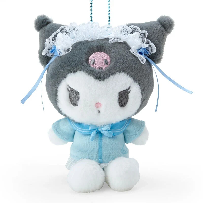Sanrio Kuromi Mascot holder light blue days Plush keychain maid
