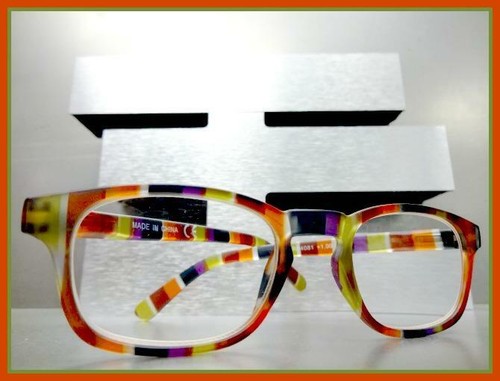 LECTORES DE GAFAS DE LECTURA MODERNA CONTEMPORÁNEA Funky Marco Esmerilado a Rayas C4 - Imagen 2 de 7