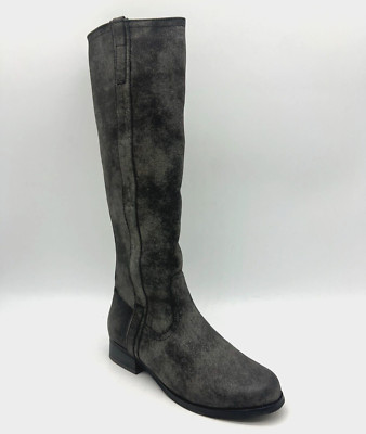 MIA 2 Patrice Distressed Black Gray Synthetic Riding Knee Boots Size 7 M