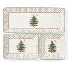 Spode 3-Piece Polka Dot Nesting Trays - Christmas Tree Holiday Serveware Set