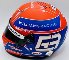 F1, GEORGE RUSSELL signed 1/2 BELL mini helmet WILLIAMS 2021 NEW