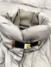 Hugo Boss Light Grey Real Down Feather Coat Uk 8