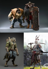 Furay Planet Veteran William Figuren, Blade MASTER WENG, CROCKER und Rabbit Man