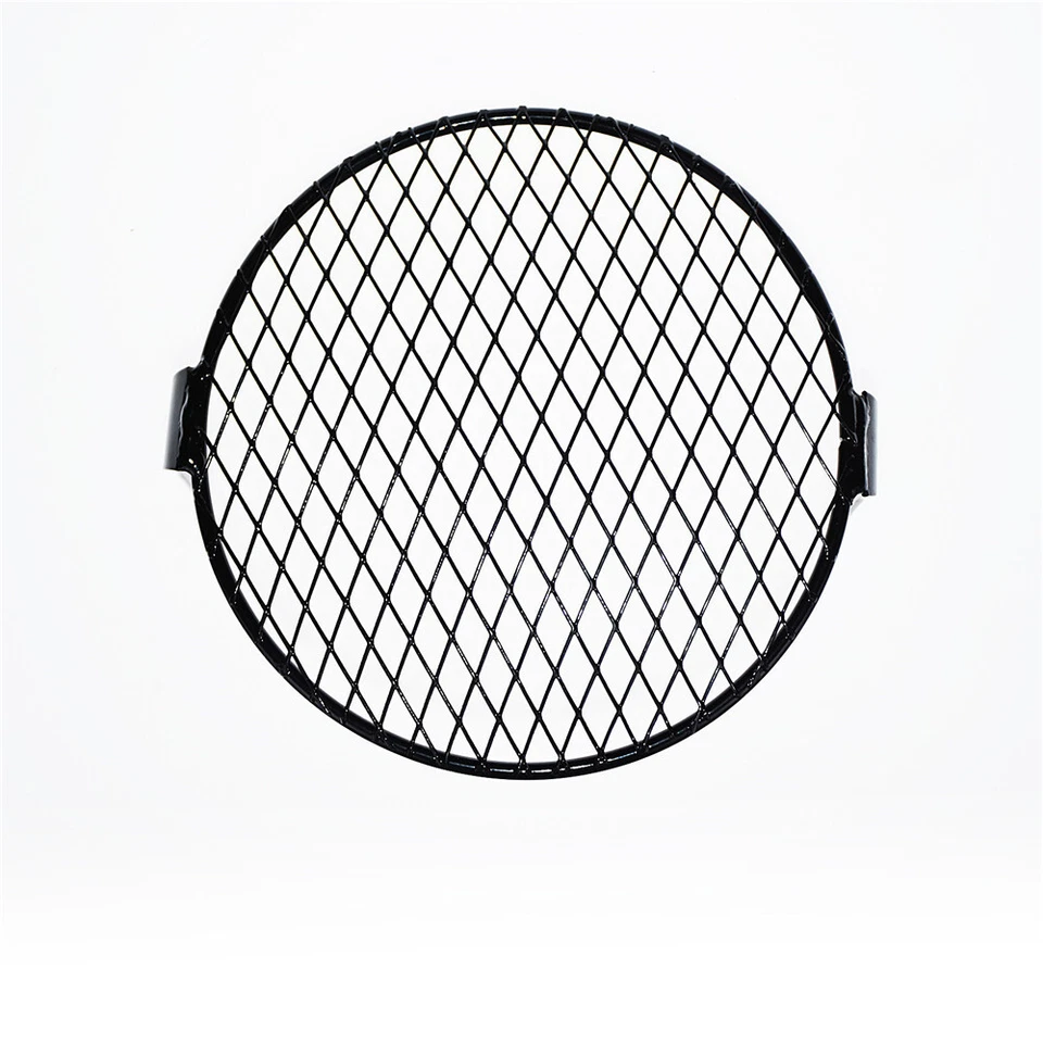 Universal Motorcycle 6.5" Headlight Mask Protector Guard Metal Mesh Grill Cover - Imagem 4 de 4