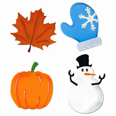 New, Retired Sizzix Bigz Seasonal Set #2 4-die set #A10415 Retail $99.99