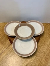 Vintage Homer Laughlin Small Saucers Lot Of 4 Made In USA 5 3/4”