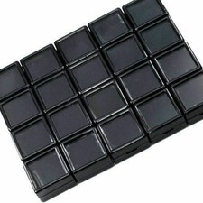 1 Pack 20 Pcs/30 mm Black Plastic Box Storage For Gemstones/Diamond Gem Display