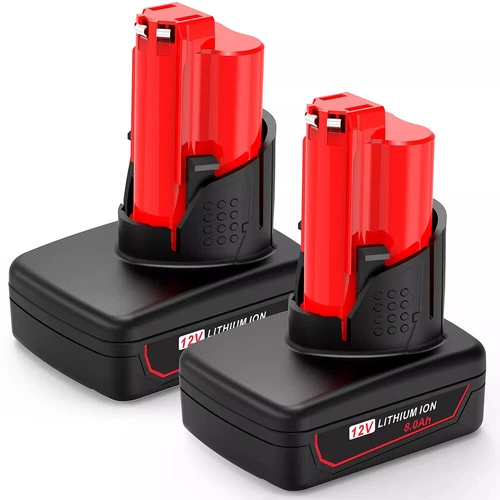 2) NEW Replace For Milwaukee M12 48-11-2402 8.0 AH Batteries 48-11-2412 12 Volt - Picture 4 of 13