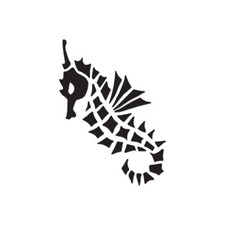 Tribal Sea Horse Seahorse - Decal Sticker - Multiple Colors  Sizes - ebn3709