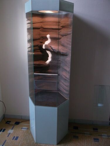 6Eck Hochkant Glas Terrarium 60x130cm Chamäleons Leguane Schlange - Bild 6 von 7