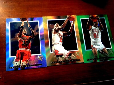 Michael Jordan Rare 1996-97 Skybox EX-2000 #9 Chicago Bulls Team set