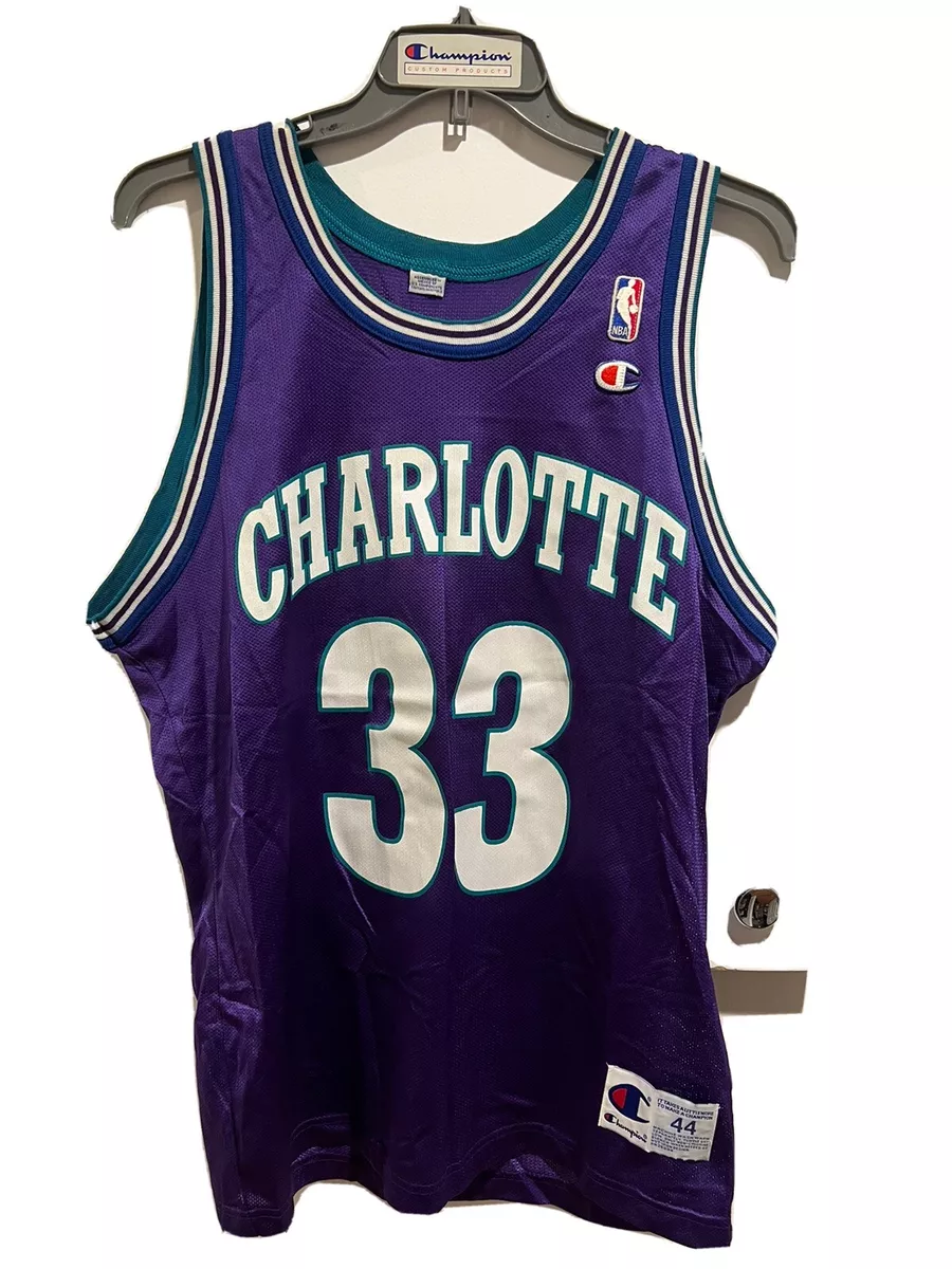 Mitchell & Ness Men's Alonzo Mourning Teal, Purple Charlotte