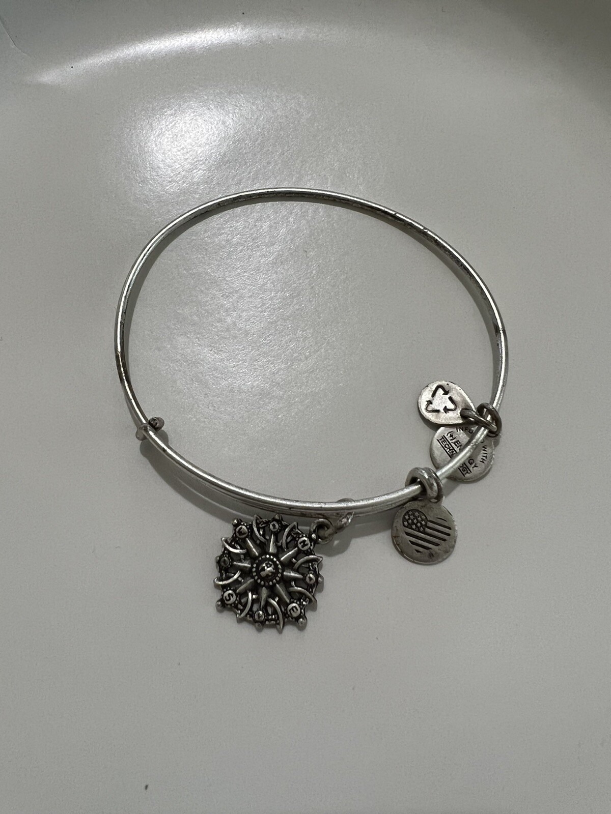 Alex and Ani Compass III Symbol Charm Slide Bracelet | eBay