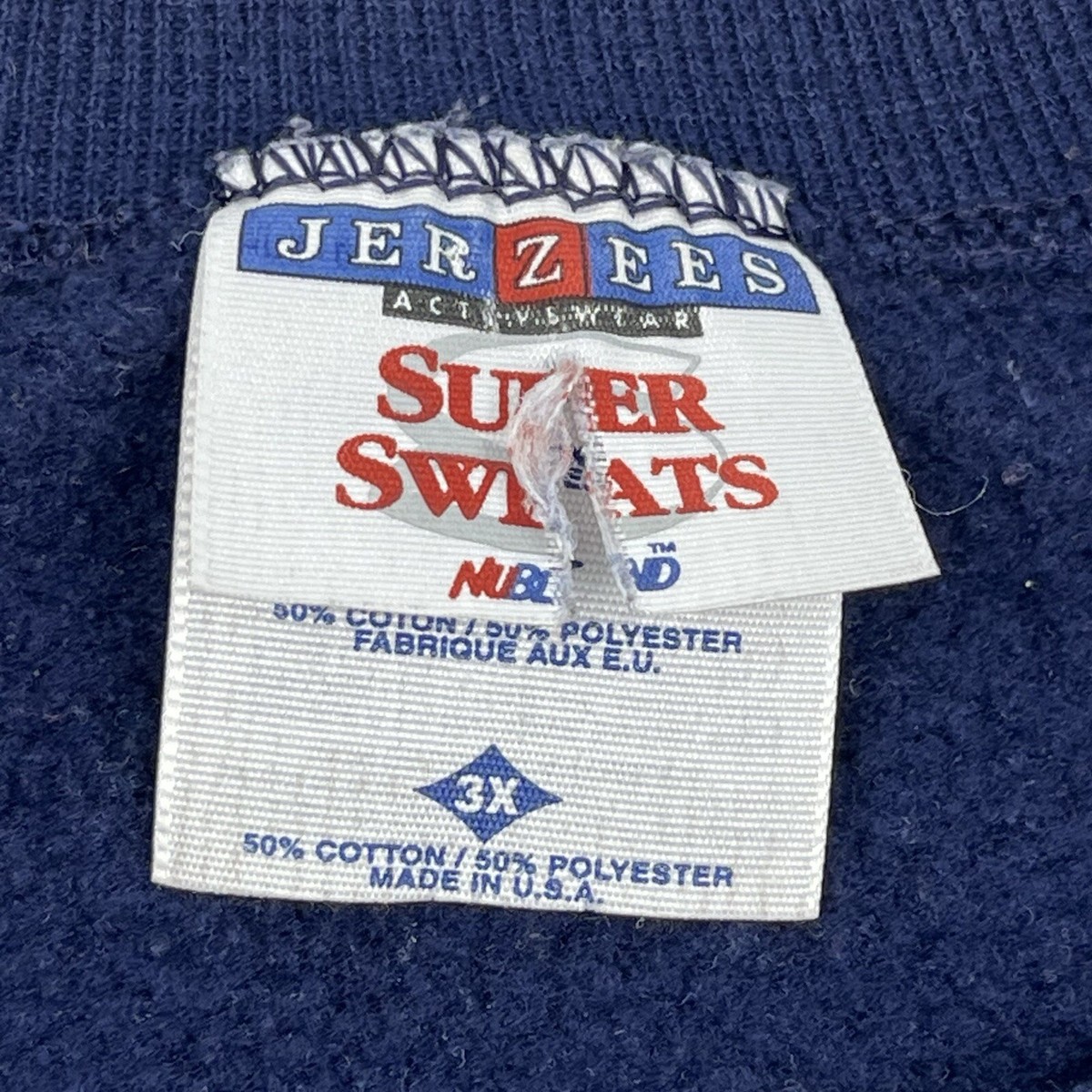 Vintage 90s Jerzees Super Sweats Sweatshirt Blank Men's 3XL Made