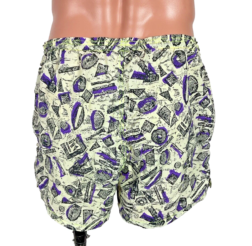 De colección Años 90 SPEEDO Traje de Baño Bañador M RETRO NEÓN Estampado Completo SUPREMO HECHO EN EE. UU. Foto 2 de 4