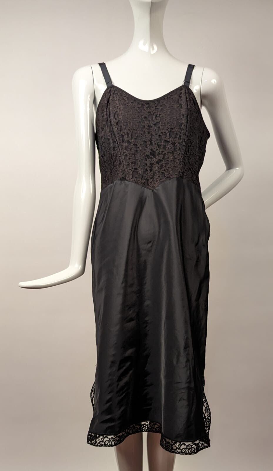 SAUCY BARBIZON VINTAGE 1950’S BLACK SLIP FOR DRESS - image 1