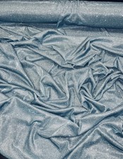 1Mbaby Blue / Sky  Silver  Glittery COLOUR  STRECH MOONLIGHT SPARKLY  FABRIC 58"