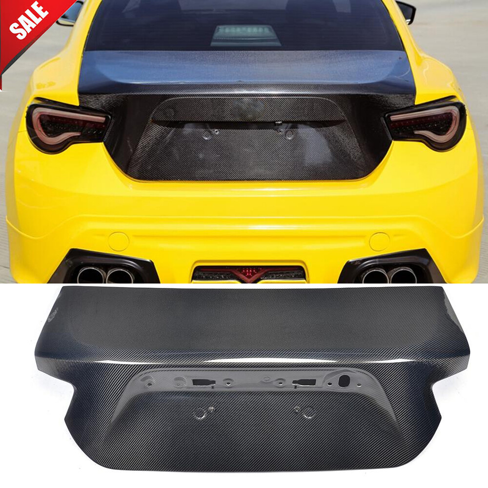 Carbon Fiber Rear Trunk Boot Lid Cover Trim For Toyota 86 Subaru
