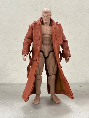 PB-LTC-FRY-BN: 1/12 faux leather Brown wired Coat for 6