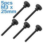 <!--F#f_0-->5pcs M3 x 25mm Black Steel Thumb Screws Knurled Head Nut Lock Clamp Hand Tighten<!--F/-->