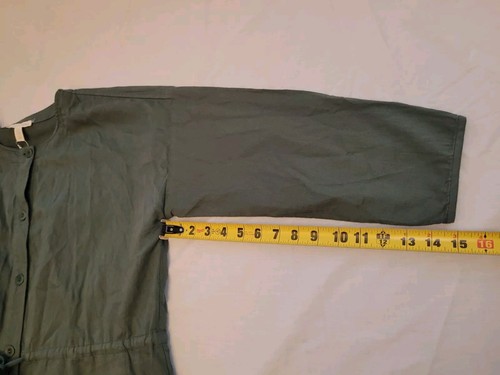 Eileen Fisher Nori Green Soft Organic Cotton Twill Drawstring Jacket Sz. Large - Picture 5 of 21