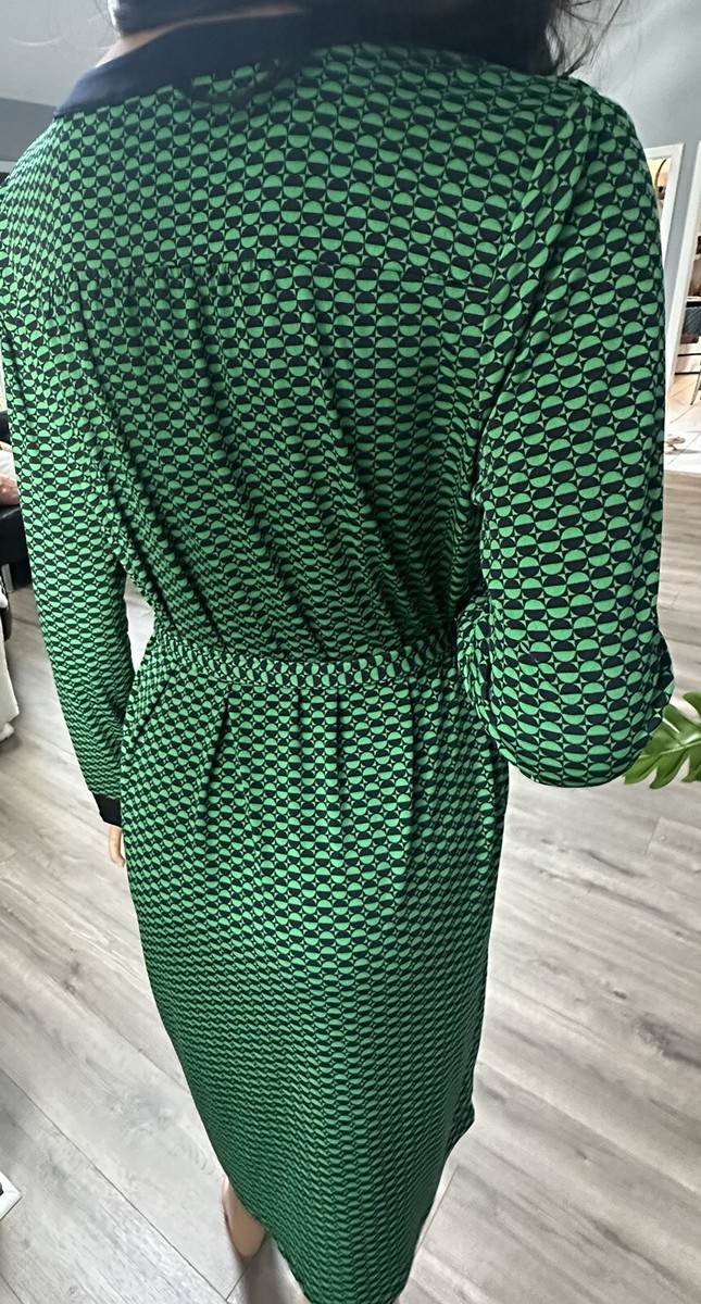 NEW Michael Kors Green Dress Women Petite Large With golden Accents MSRP  $140 | eBay