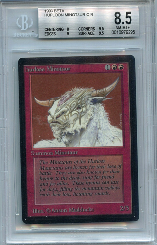 MTG Beta Hurloon Minotaur BGS 8.5 NM/MT+ card Magic Amricons 9295 - Picture 1 of 2