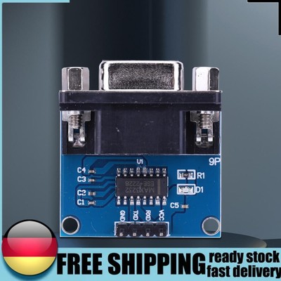 MAX3232 RS232 To TTL MAX232 Flashing Board TX RX VCC GND RS232 To TTL Brushboard
