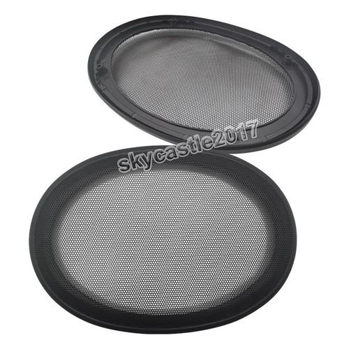 2pcs 6"x9" 6x9 inch Speaker Cover Decorative Circle Metal Mesh Grille Protection - 第 1/6 張圖片