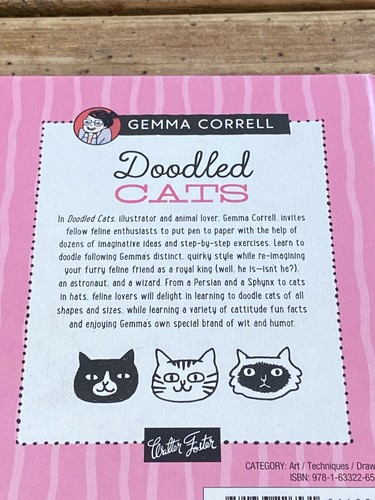 DOODLED CATS for CAT PEOPLE, Gemma Correll 2018 Doodling Ideas Drawing Technique - Picture 4 of 11