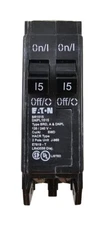 Eaton Single Pole Tandem Breaker 15 Amp 120/240V BR1515 (NEW)