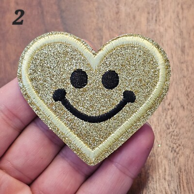 Flicken zum Aufbügeln Bügelflicken Herz Kind Patches Gesicht Aufbügelflicke