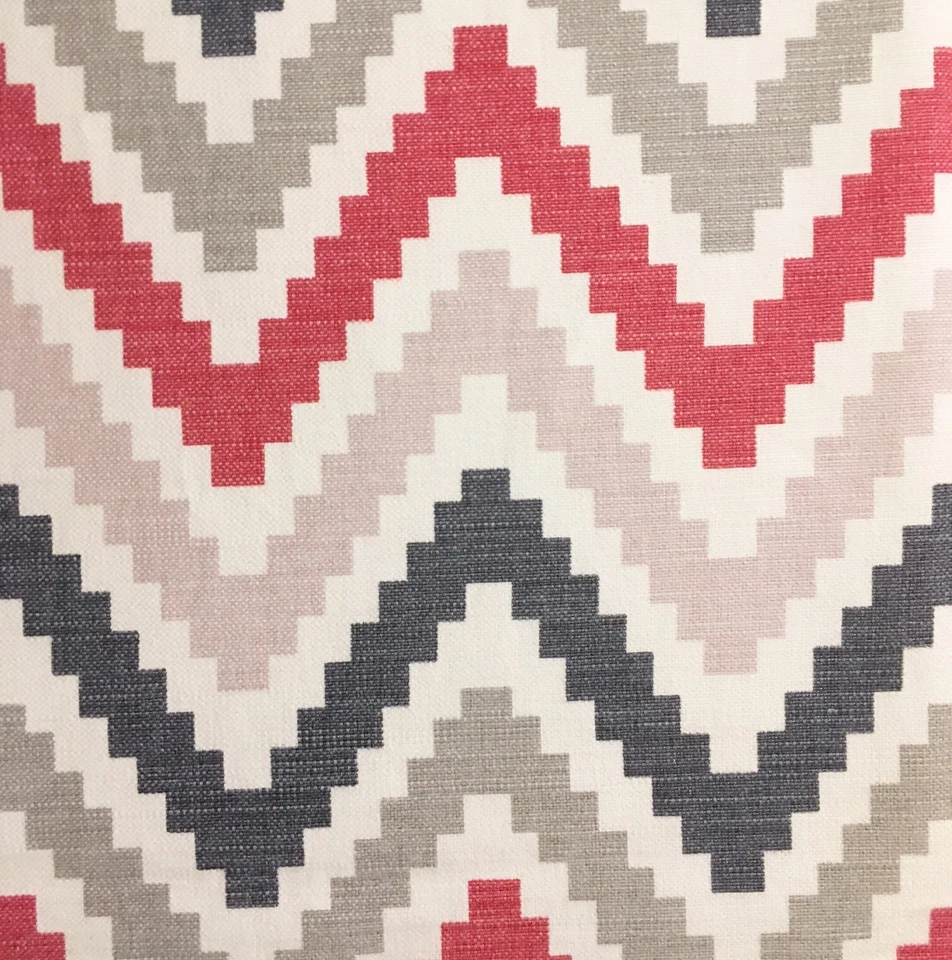 3 meters x ROMO "Scala" Cotton/Linen linara fabric relaxed zigzag Rose Quartz - Image 4 of 4