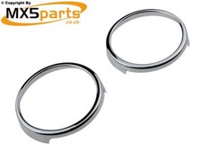 MX5 Chrome Door Panel Cup Holder Top Trims, Mazda MX-5 Miata Mk3 NC 2005>2008