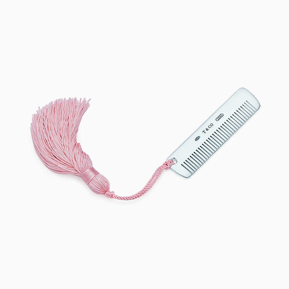 Tiffany & Co. ティファニー コーム シルバー925 1837 櫛 Tiffany & Co. Sterling Silver 1837 Baby Comb with Pink Tassel in
