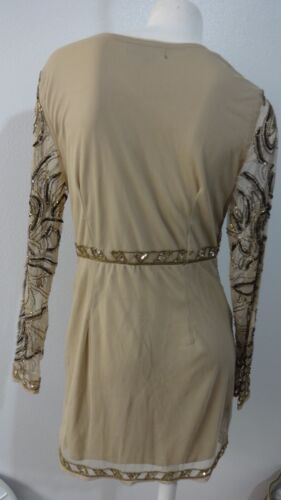 Gorgeous Missguided Beaded Sequins Mini Dress Women’s size 10 "As Is" - Picture 3 of 4
