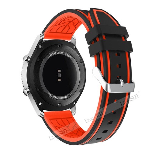 Leather Bracelet Strap Band for Samsung Galaxy Watch 46mm SM-R800 / Watch3 45mm - Picture 354 of 666