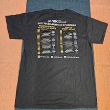 Nascar Schedule T-Shirt 2017 Black Adult Medium NBC Xfinity Monster Energy V7a
